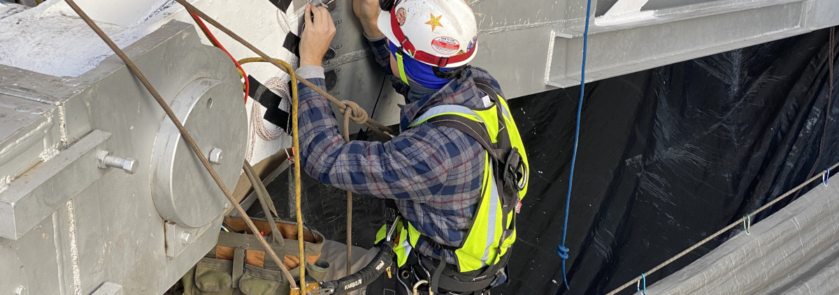 Garrison Dam spillway strain gauge data collection
